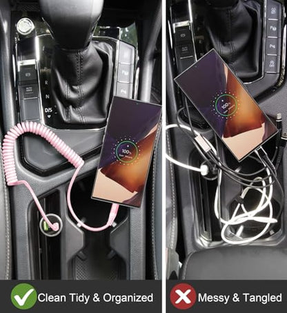 USB C to C Cable 3FT for Car (3FT / Pink)