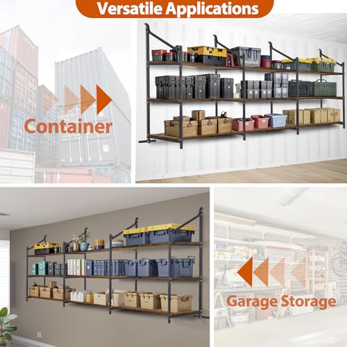 Shipping Container Shelving Storage Bracket 4Pcs Heavy Duty Cargo Shipping Container Shelf Shelving Brackets Universal (4 Pieces)