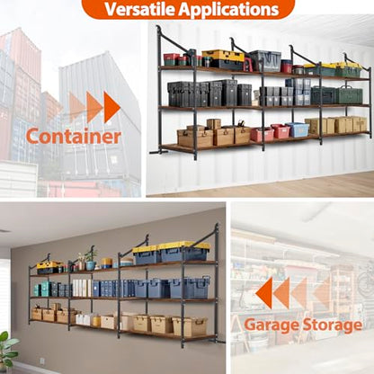 Shipping Container Shelving Storage Bracket 4Pcs Heavy Duty Cargo Shipping Container Shelf Shelving Brackets Universal (4 Pieces)