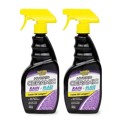 92183 2PK Hybrid Ceramic Rain Repellent and Glass Cleaner (16 Fl Oz (Pack of 2))