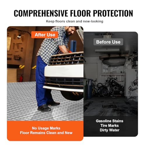 Garage Floor Tiles 12 x 12 x 0.53 inch (50 Pack Tile / Silver)