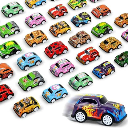 30 Mini Pull Back Cars for Kids Classroom Treasure Box Prizes