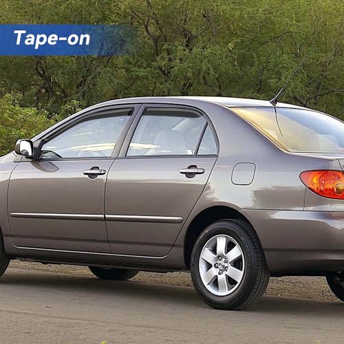 Window Visors Rain Guards for 1998 (1998-2002 Toyota Corolla Sedan)