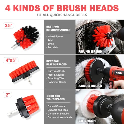 25pcs Car Detailing Brush Set (Blue+Red+Green x2)
