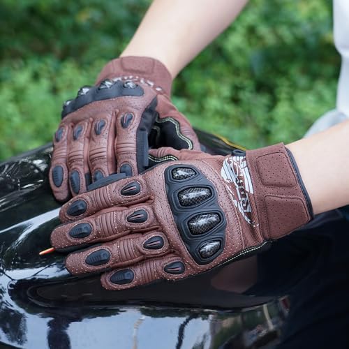 SPS 2 Plus Unisex Touchscreen Road Racing Motorcycle MTB Sports Gloves Also fit BMX MX ATV Mountain Bike Bicycle Cycling Off (Brown Sps-2 Plus / L Youth)