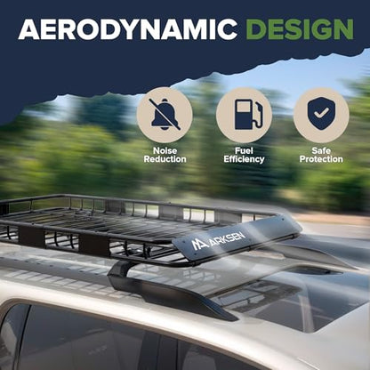 64"x39"x4" Roof Rack Cargo Basket with 21.5 Cu Ft Bag (64" Roof Rack with Cargo Bag)
