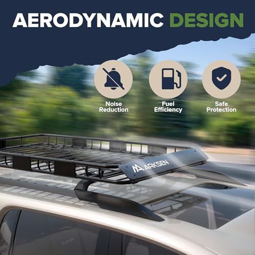 64"x39"x4" Roof Rack Cargo Basket with 21.5 Cu Ft Bag (64" Roof Rack with Cargo Bag)
