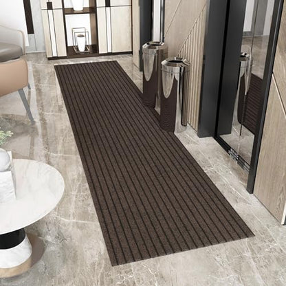 3x23 Hallway Runner Rug (Brown / 2'7" x 23' (Runner))