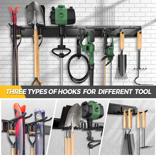49.5"Garage Tool Organizer Wall Mount 500lbs Garden Tool Organizer (49.5inch)
