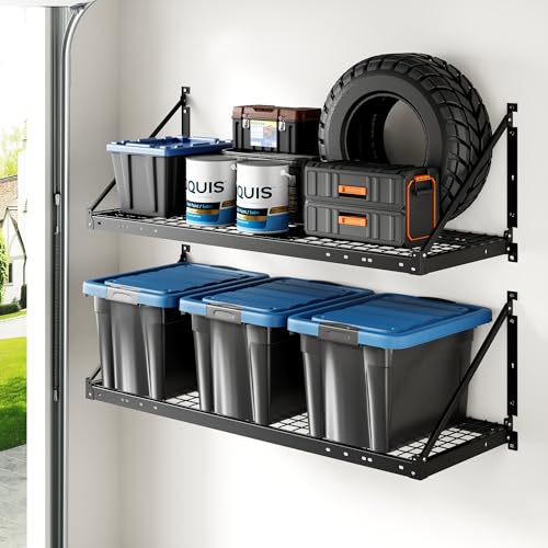 2 Pack 2x4 ft Wall Shelving Garage Storage Rack