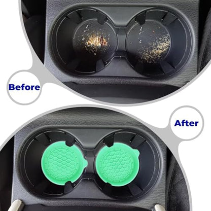 4 PCS Car Cup Coasters (Green*4PCS / No Diamonds)