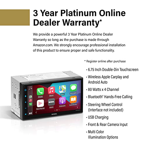 DD999ACPW Wireless Apple CarPlay Android Auto Car Multimedia Player (6.75 inch Wireless)