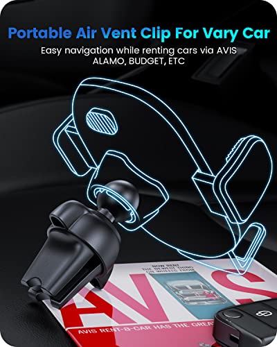 3-in-1 Car Phone Mount for Dashboard, Windshield & Air Vent – Strong Suction Cup Holder with Adjustable Arm & 360° Rotation – Universal Car Cell Phone Holder for iPhone & Android Smartphones (Black)