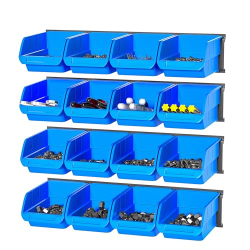 Wall Mounted Storage Bins (Blue)