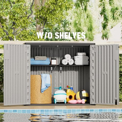 Large Outdoor Storage Box (37Cu.ft-Grey)