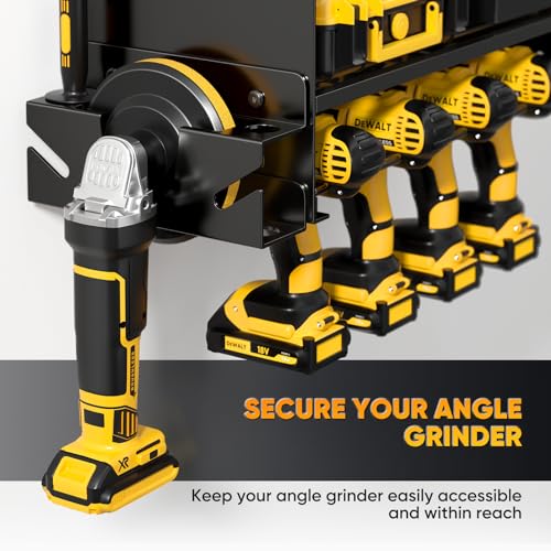 Power Tool Organizer Wall Mount with Charging Station (Black / Standard)