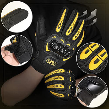 Motorcycle Gloves Breathable (10-yellow / Medium)