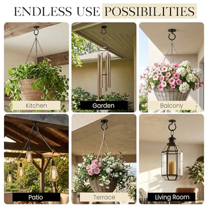 Plant Hangers Outdoor or Indoor Heavy Duty Wall Bracket Hooks (3.1 Inch / Ceiling Hooks)