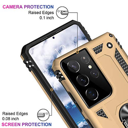 for Galaxy S21 Ultra Case (Galaxy S21 Ultra (Large 6.8") / Gold)