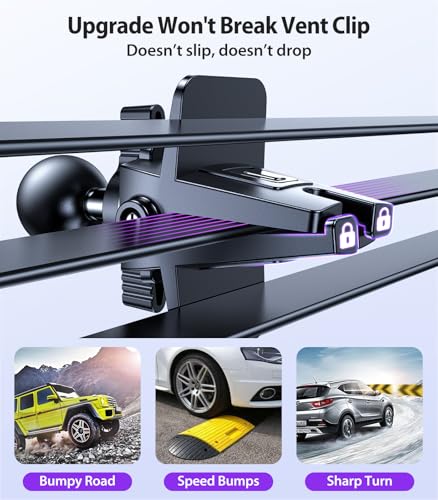 for MagSafe Car Mount [Strongest Magnet Power] Car Phone Holder (Purple)