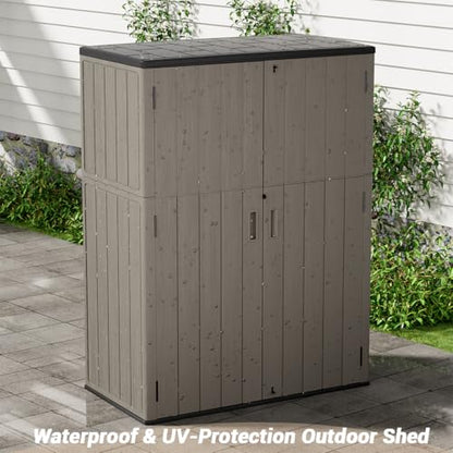 Outdoor Storage Cabinet Waterproof (Coffee)