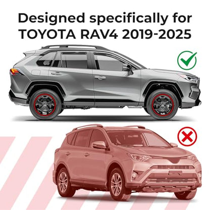 Window Deflectors Smoke Tinted in (For RAV4 19-25)