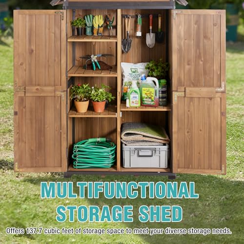 Sheds Outdoor Storage (Brown)