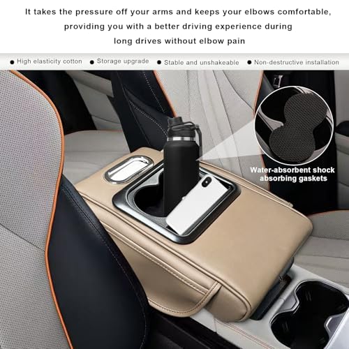 Car Center Console Armrest Pillow (Beige, Normal)