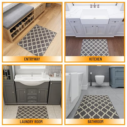 2x3 Indoor Door Mat (Trellis Gray / 2'3" x 3' (Mat))