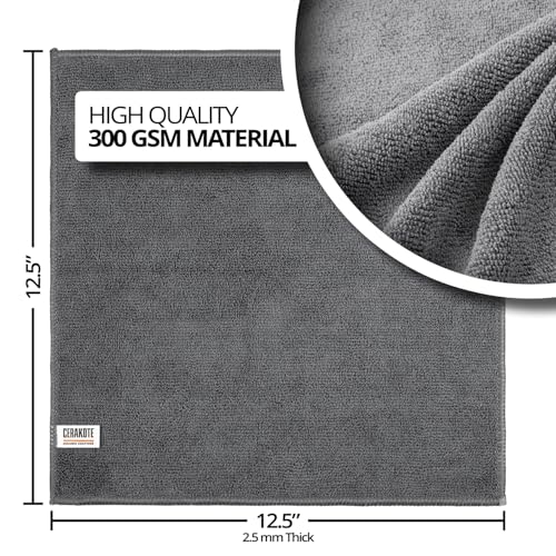 Microfiber Towels for Cars (12.5" x 12.5" (12-Pack))