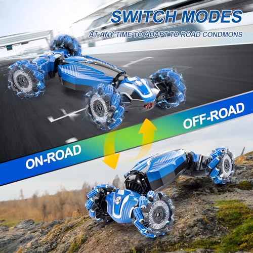 Remote Controlled Gesture Stunt Car (Deep Blue)