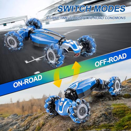 Remote Controlled Gesture Stunt Car (Deep Blue)