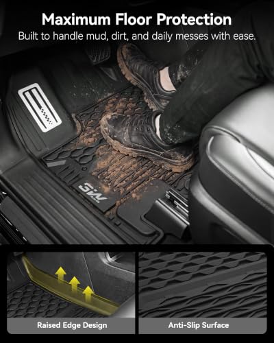 Metal Floor Mats Full Set for Nissan Pathfinder 7 Seats 2022