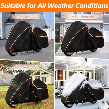 Motorcycle Cover for Honda Gold Wing GL1800 Tour 2001 (Black / for Honda GL1800/Gold Wing)