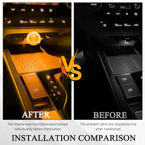 4PCS USB LED Car Interior Atmosphere Lamp (Yellow)