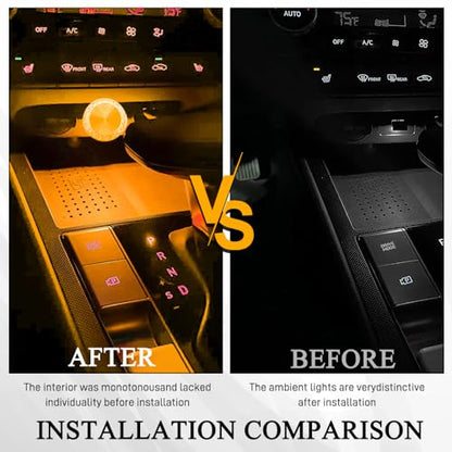 4PCS USB LED Car Interior Atmosphere Lamp (Yellow)