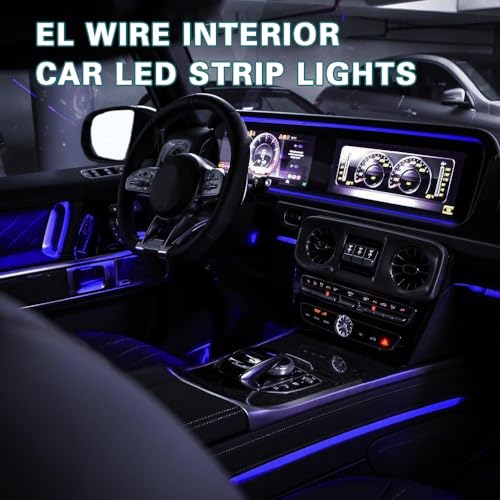 EL Wire Interior Car LED Strip Lights (Blue)