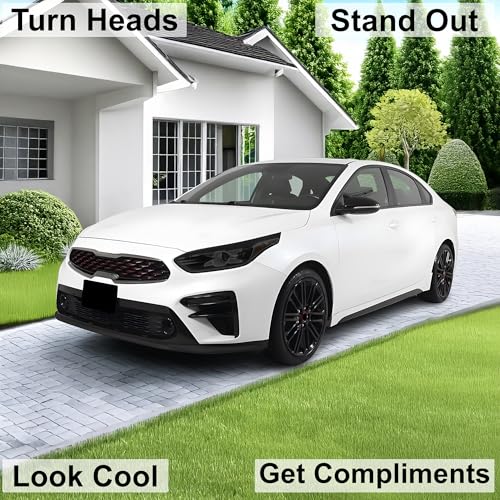 Full Headlight Head Light Tint Kit Compatible with Kia Forte 2019 (Front Kit 19-21 / Dark Smoke)