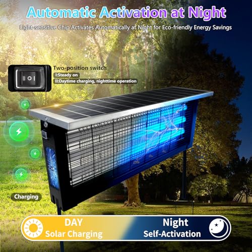 Large Solar Bug Zapper for Outdoor (18W for 4000 sq.ft)