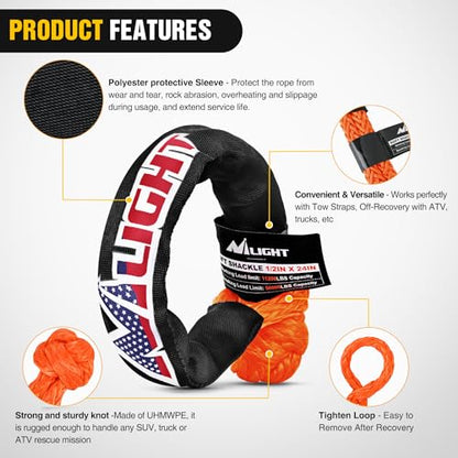 Synthetic Soft Shackle 1 (2Pcs Soft Shackles Orange / Straps)