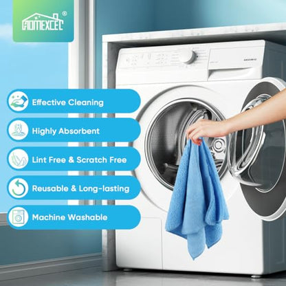 Blue Microfiber Cleaning Cloth (Blue)