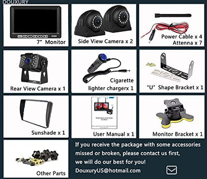 Wireless Backup Camera for RV Truck Trailer Camper Bus 5th Wheel 3 Rear (3CAM)