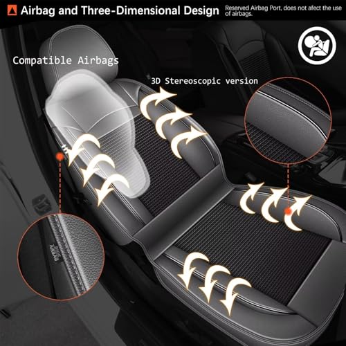Seat Covers Fit for Toyota Camry (015-Black & Gray / 5PCS Full Set)