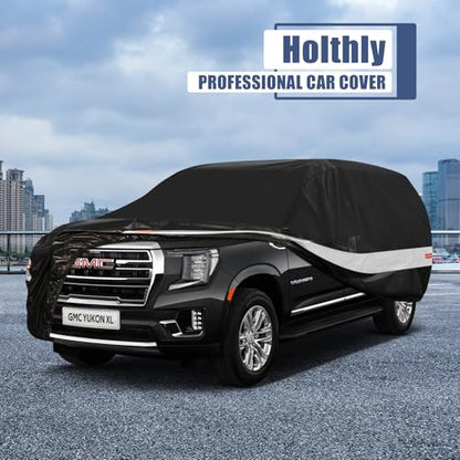 10 Layers SUV Car Cover Custom Fit for GMC Yukon XL (Black Gray / Custom Fit for GMC Yukon XL)