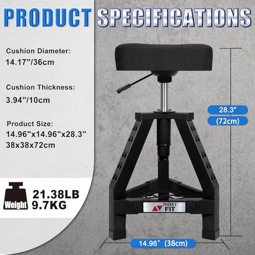 Adjustable Shop Stool (Black/24.4-28.3 Inch)