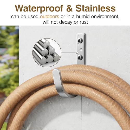 10 Pack 22LB Wall Hooks for Hanging Towel (Silver / 10 Pack)