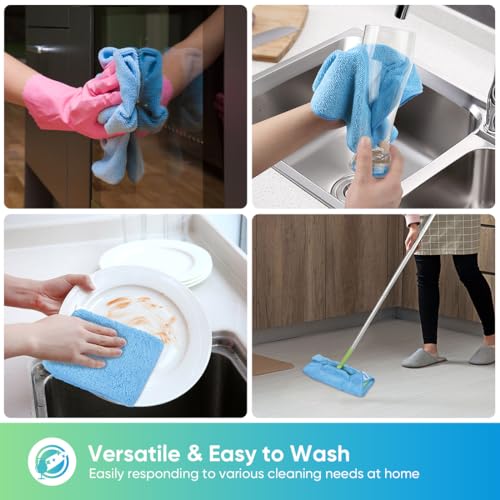 Blue Microfiber Cleaning Cloth (Blue)
