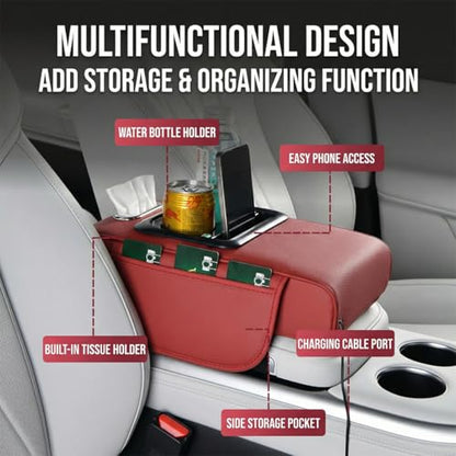 Car Center Console Armrest Pillow (Yellow)
