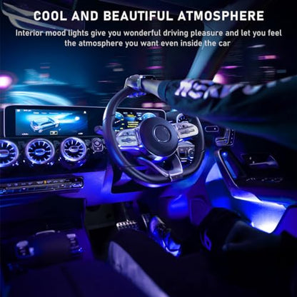 Car LED Strip Light (Connection Type: USB / Blue-48 LEDs)