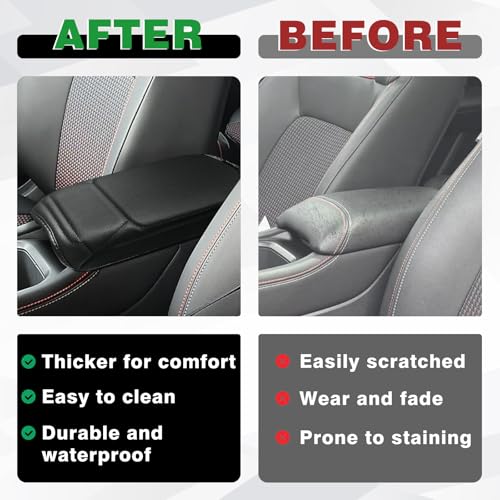 Armrest Cover for Nissan Kicks 2025 2026 Accessories (22) 25+ |Kicks| Black, Regular)